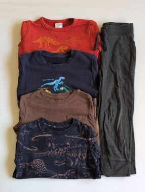 Baby Gap Toddler Boys Fall Winter Capsule Dinosaur Sweatshirt & Pants Lot 5pc 4T